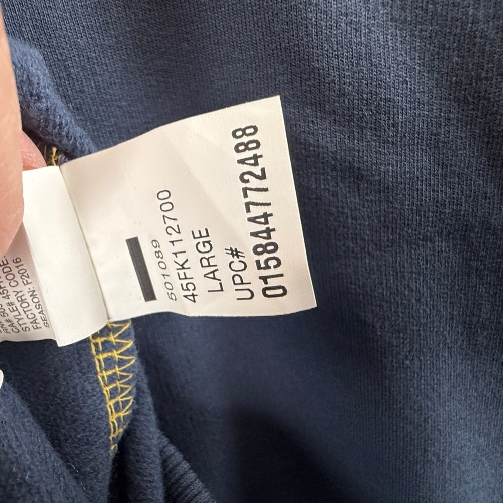 Izod Saltwater Mens Colorblock Yellow Navy 45FK112700 Large - Picture 7 of 8